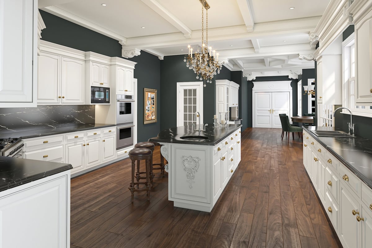 Modern American Style Kitchen With Ornaments